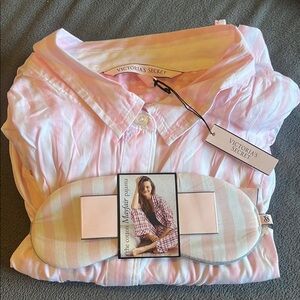 Victoria's Secret Light Pink Striped Pajama Set